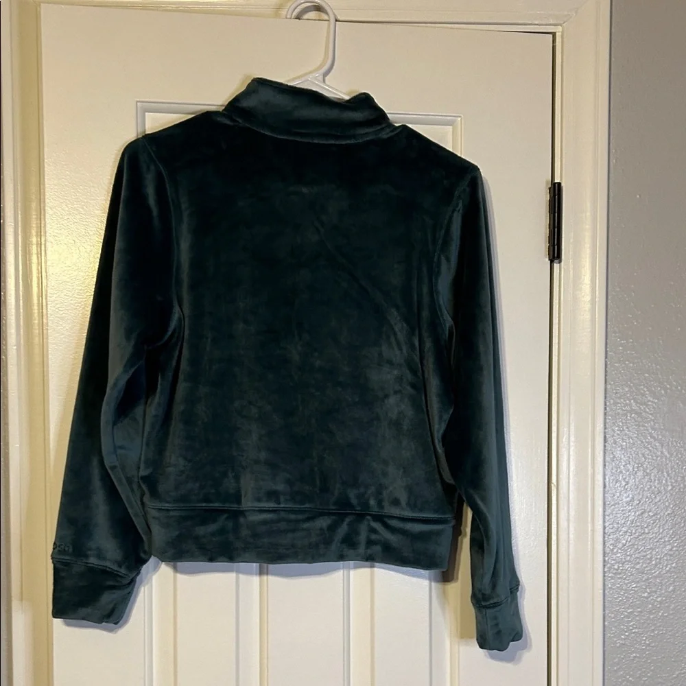 DSG Velour dark green Quarter-Zip Pullover